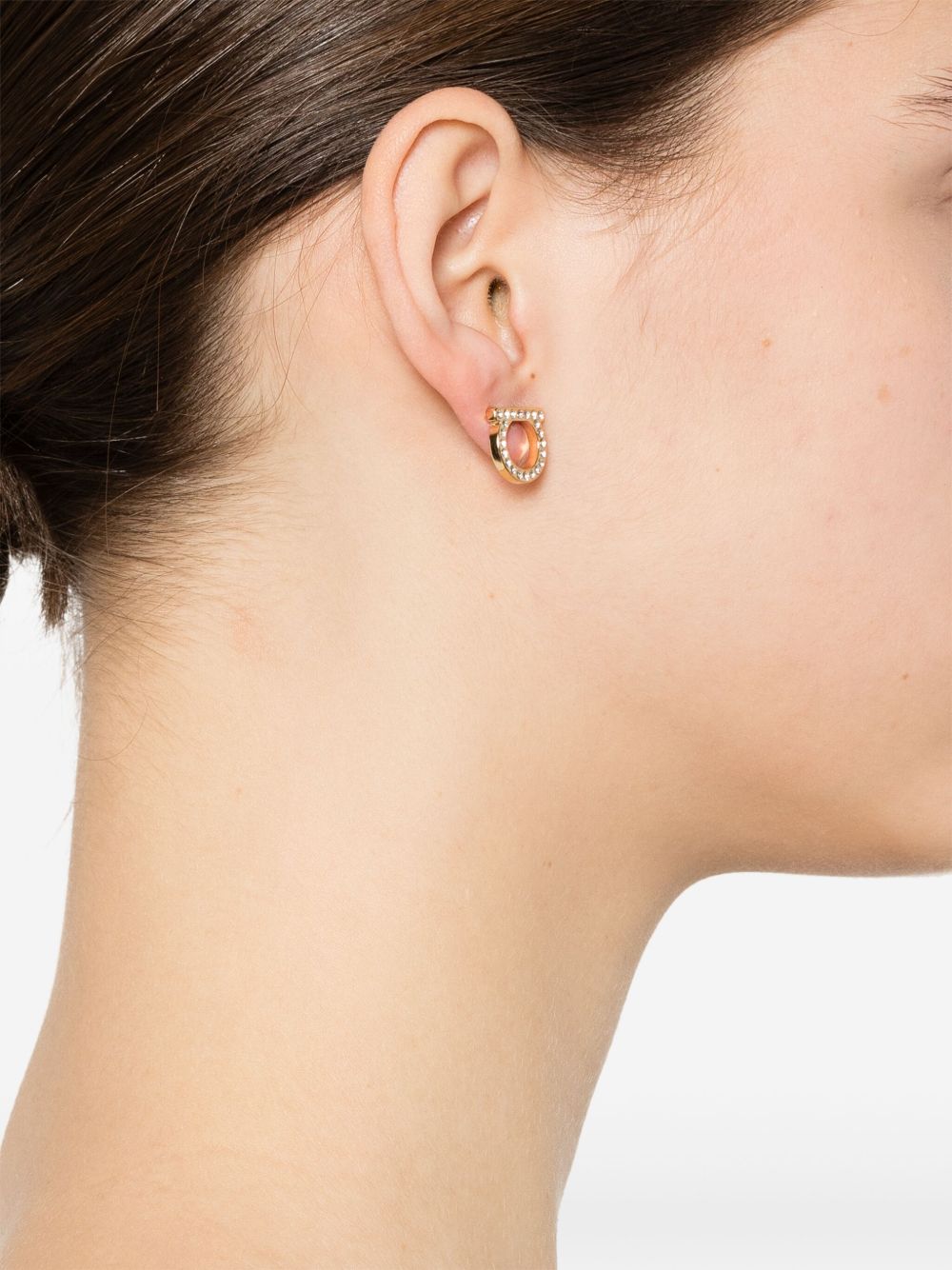 Ferragamo Women Gancini Crystal Earrings FERRAGAMO