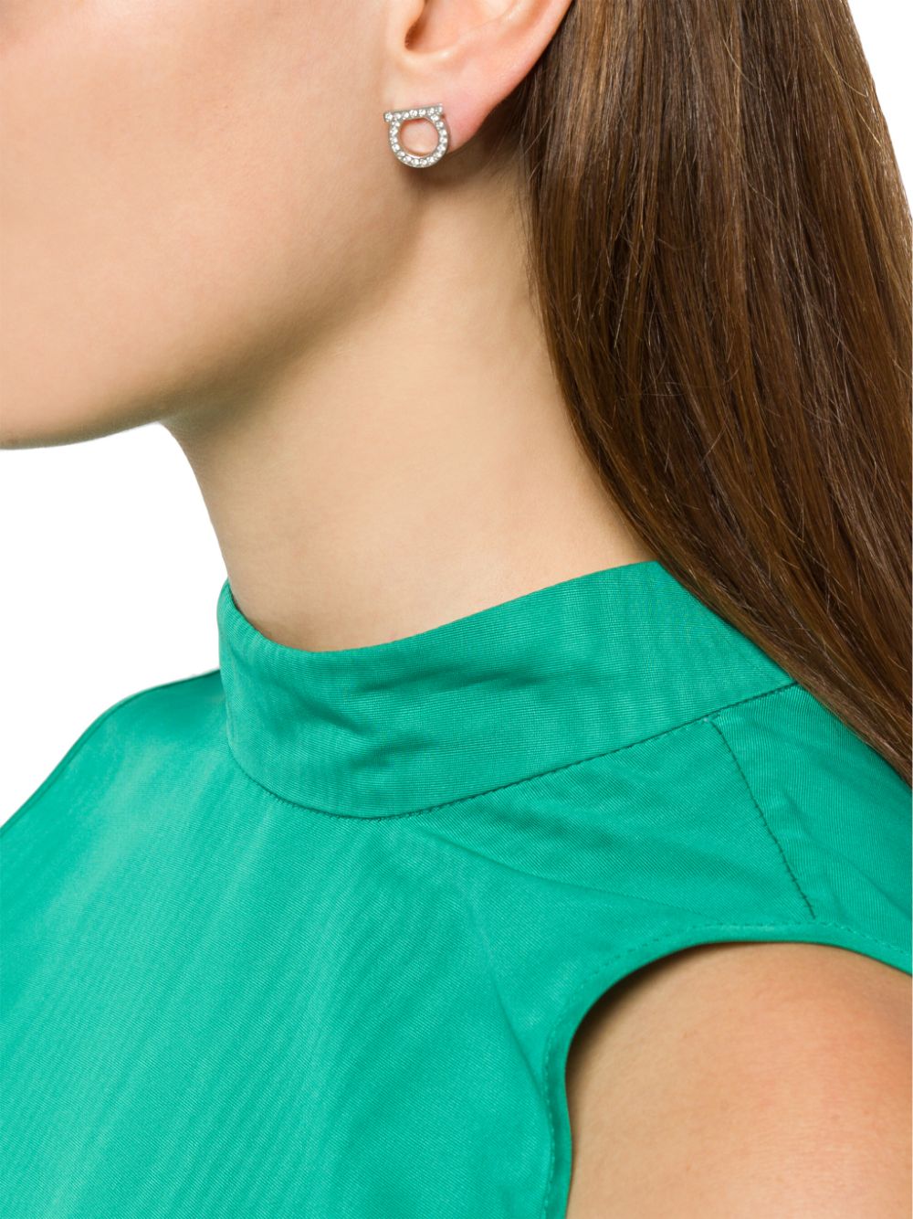 Ferragamo Women Gancini Crystal Earrings FERRAGAMO