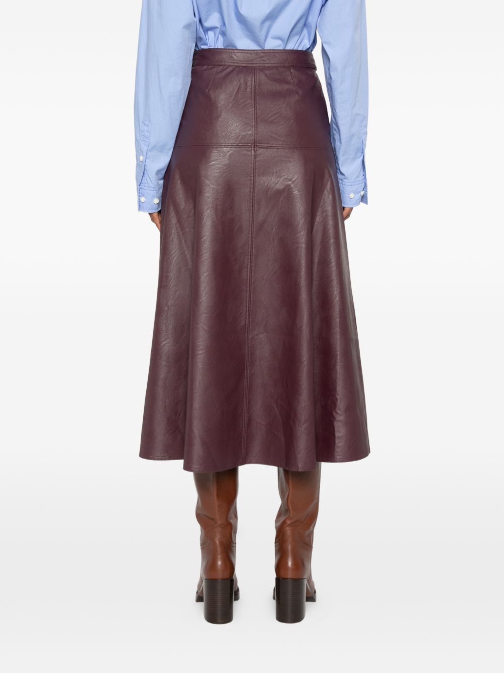 Forte Forte Women Eco Leather Midi Skirt FORTE FORTE
