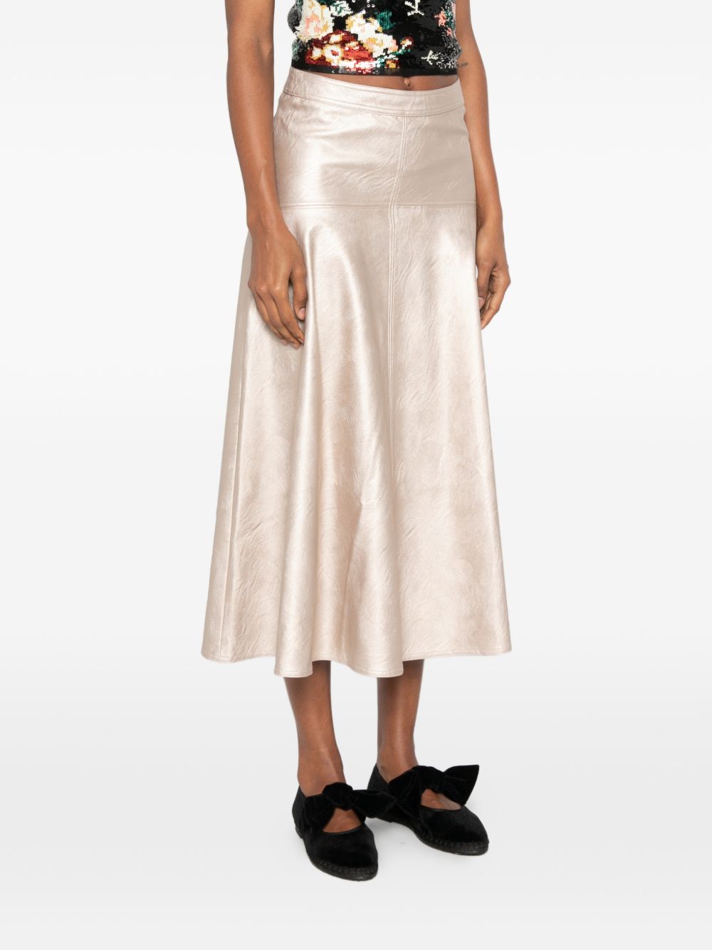 Forte Forte Women Eco Leather Midi Skirt FORTE FORTE