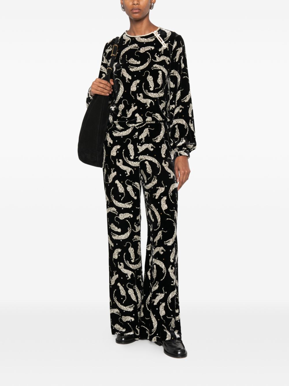 Forte Forte Women Pritned Velvet Trousers FORTE FORTE