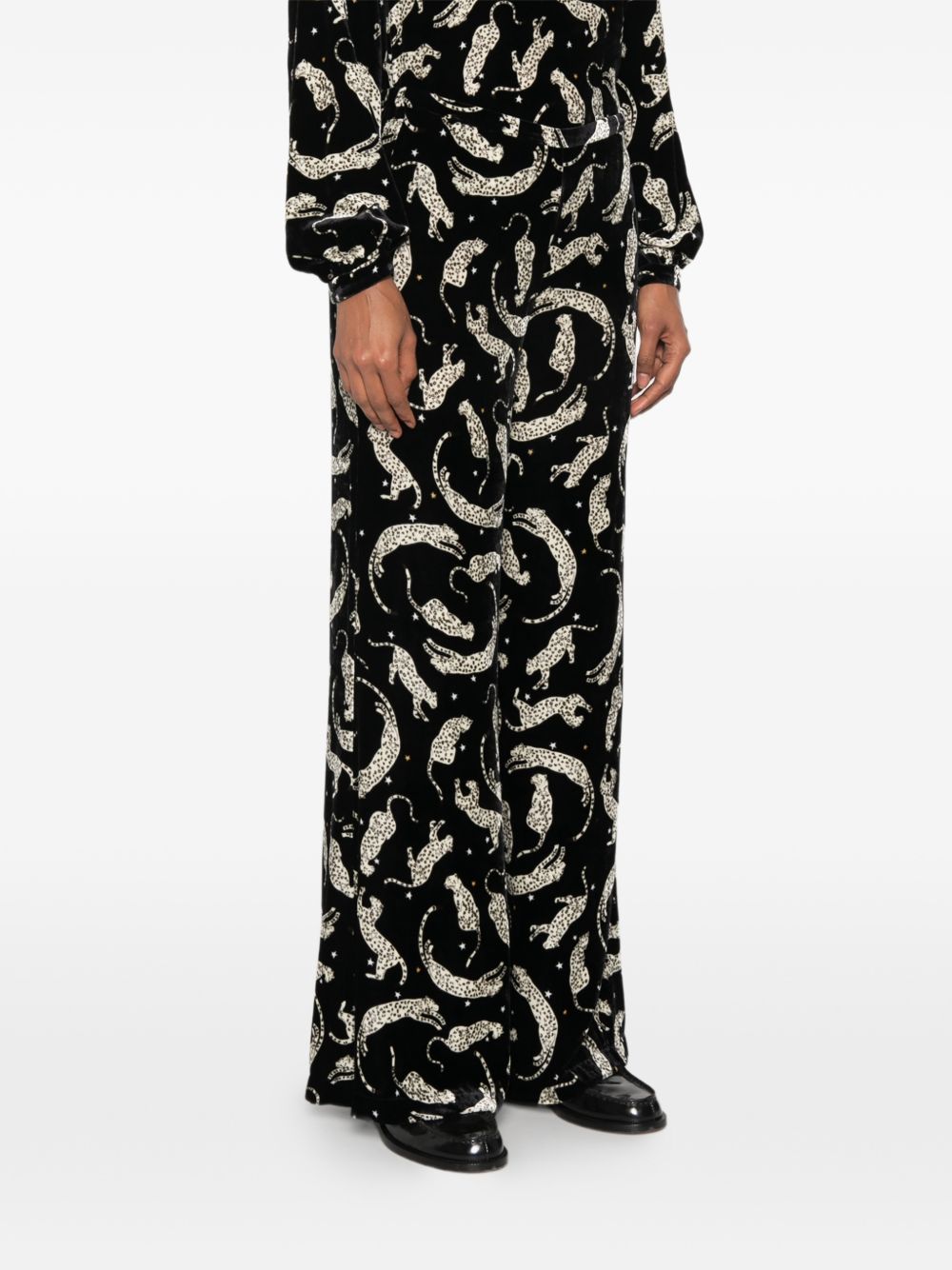 Forte Forte Women Pritned Velvet Trousers FORTE FORTE