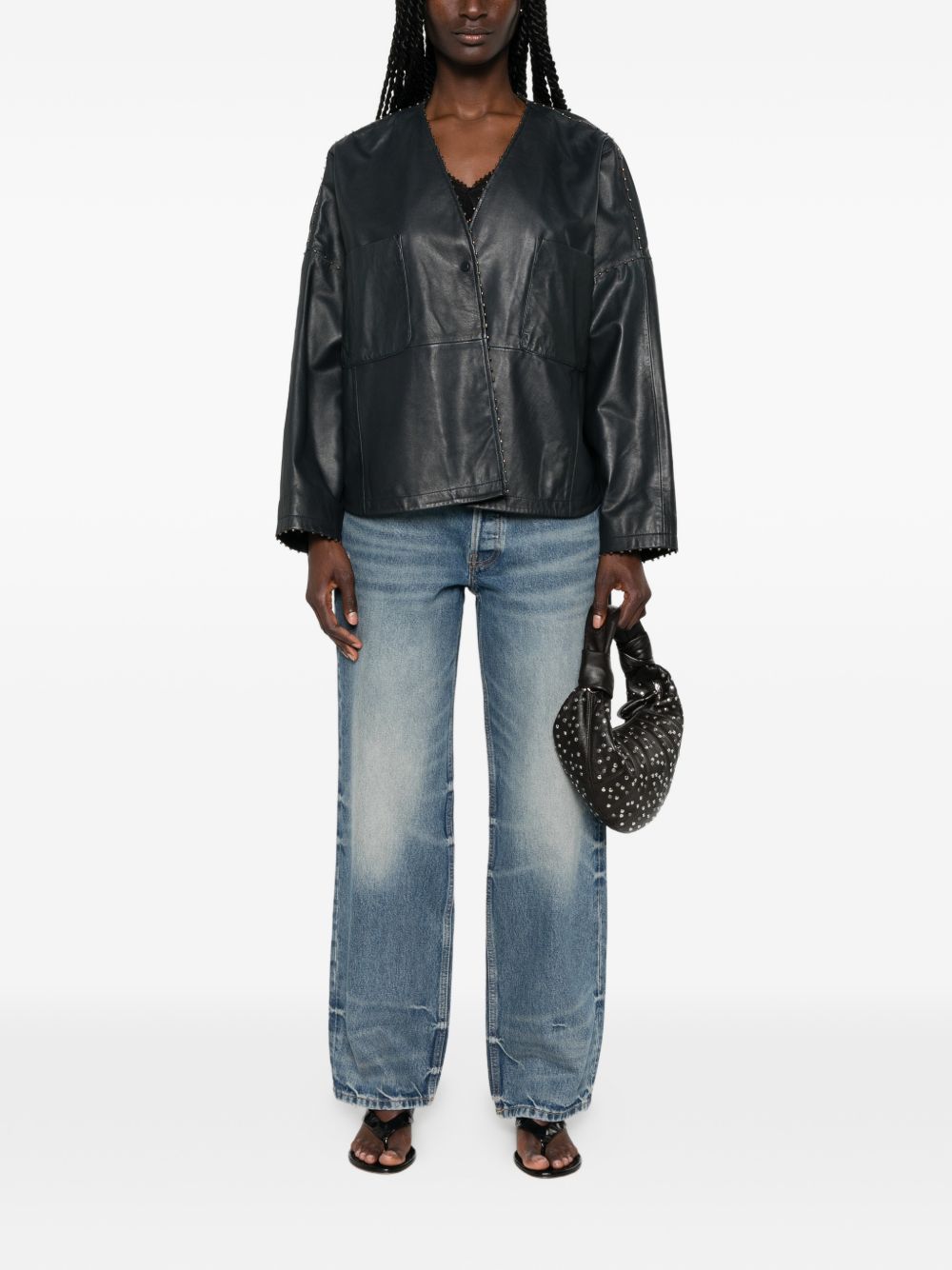 Forte Forte Women Leather Kimono Jacket FORTE FORTE