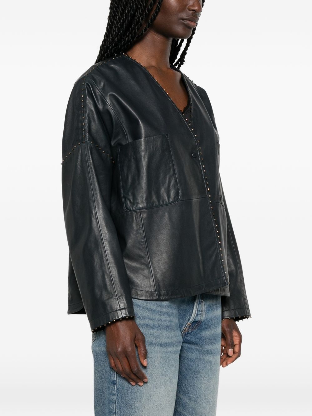 Forte Forte Women Leather Kimono Jacket FORTE FORTE