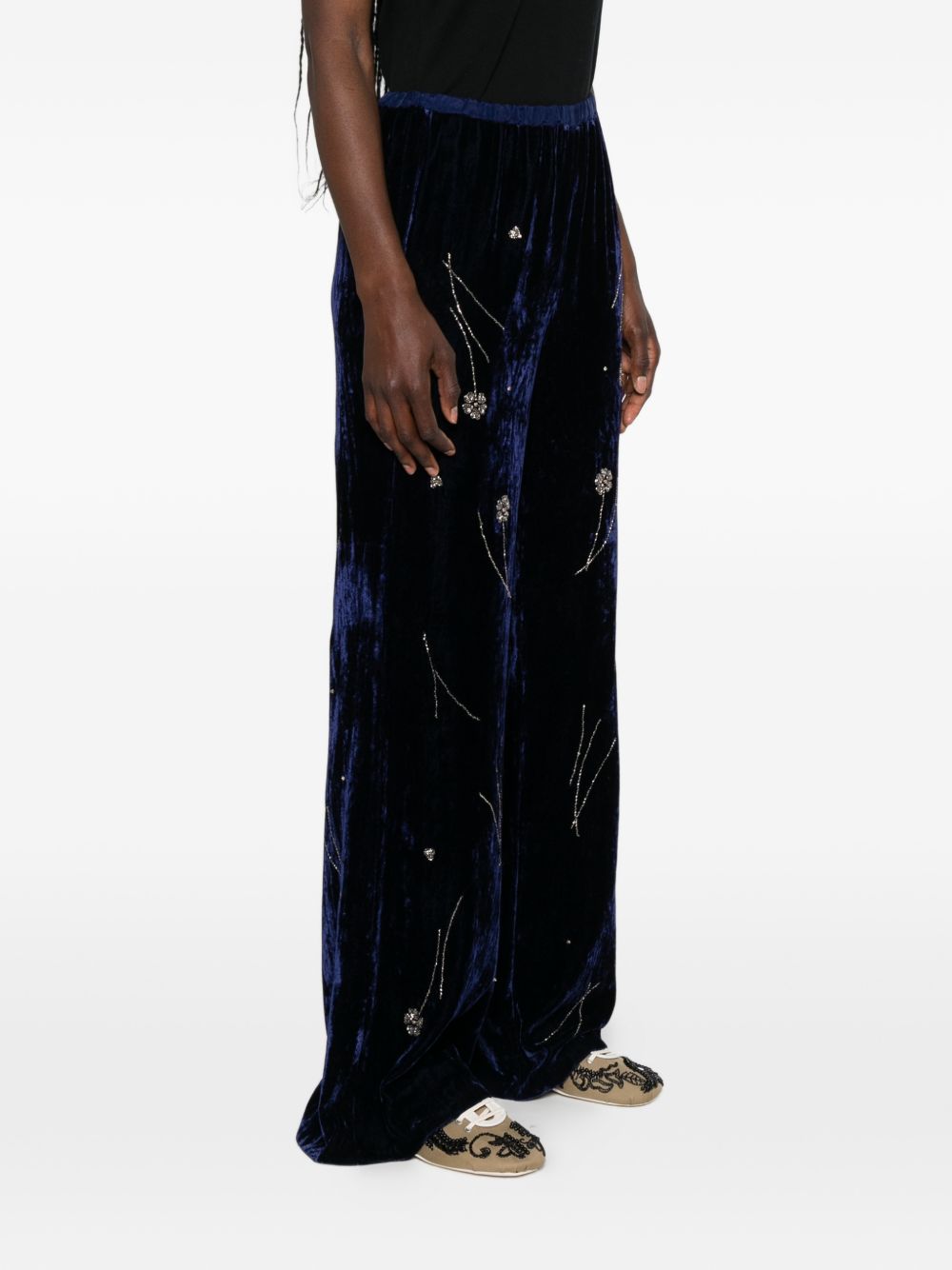 Forte Forte Women Embroidered Velvet Trousers
