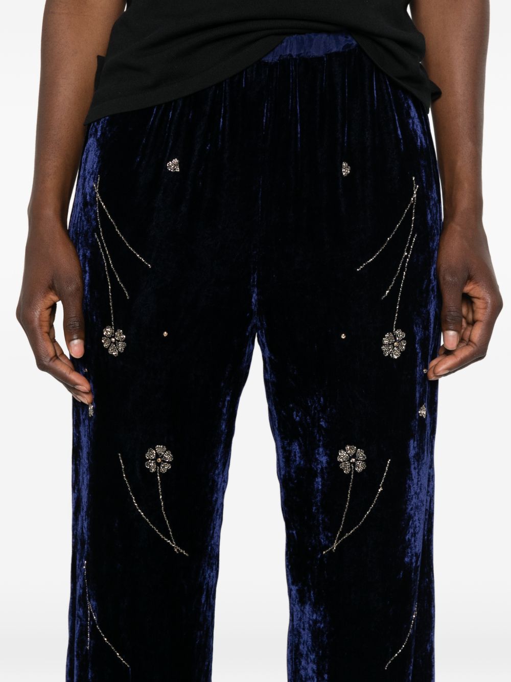 Forte Forte Women Embroidered Velvet Trousers