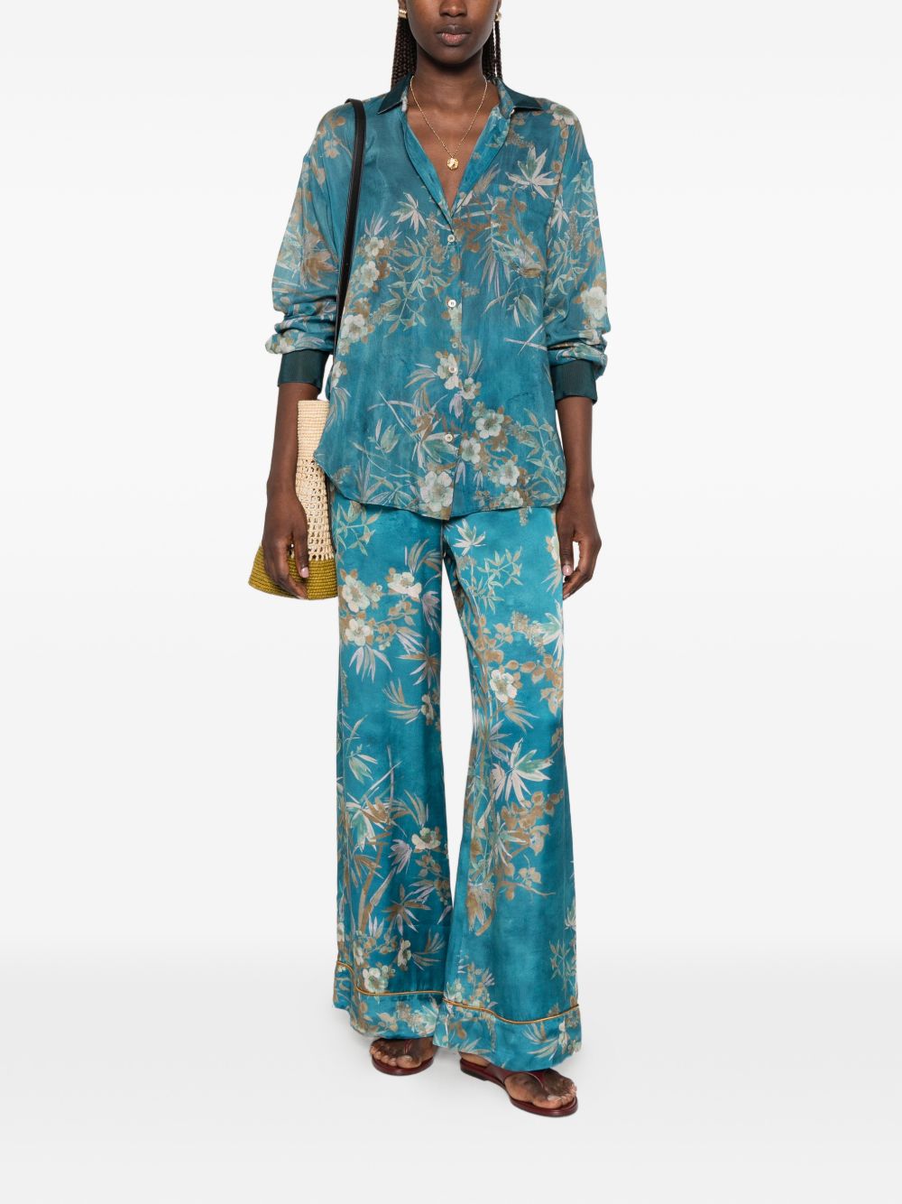 Forte Forte Women Cotton And Silk Printed Shirt