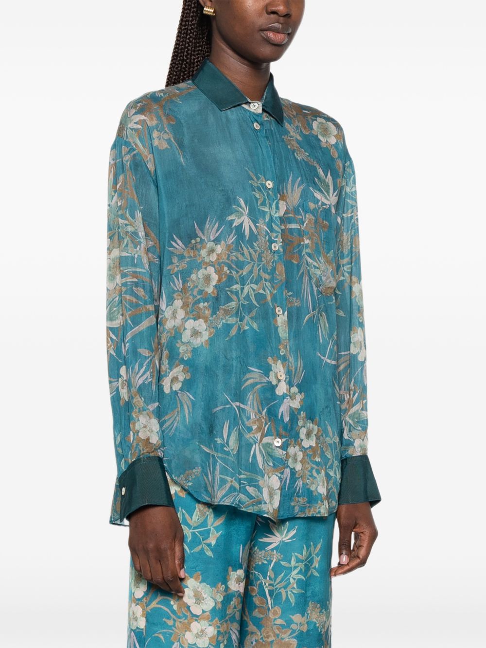 Forte Forte Women Cotton And Silk Printed Shirt