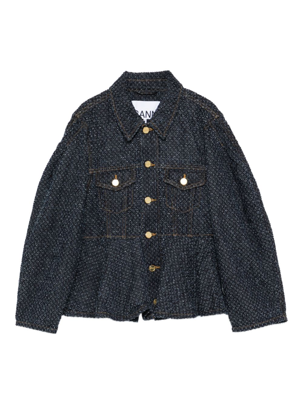 Ganni Women Denim Cotton Jacket GANNI