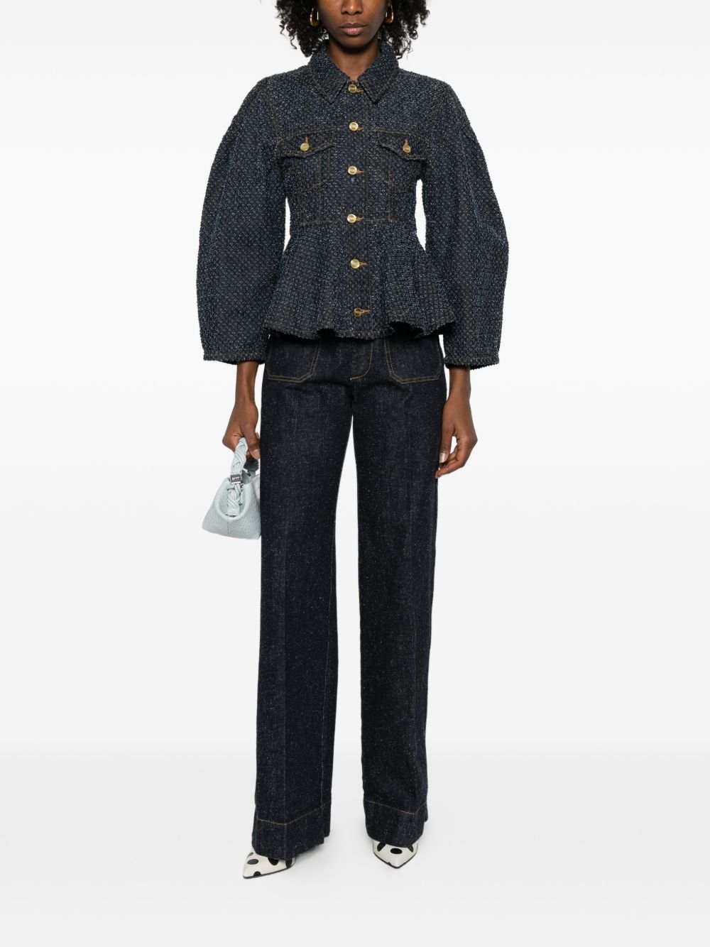Ganni Women Denim Cotton Jacket GANNI
