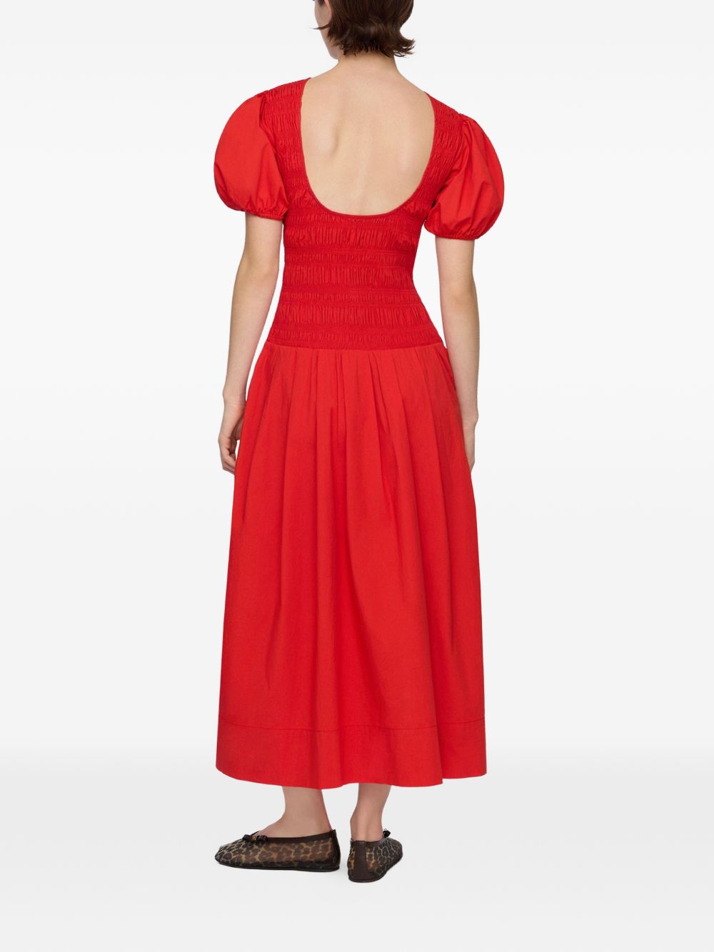 Ganni Women Organic Cotton Midi Dress GANNI