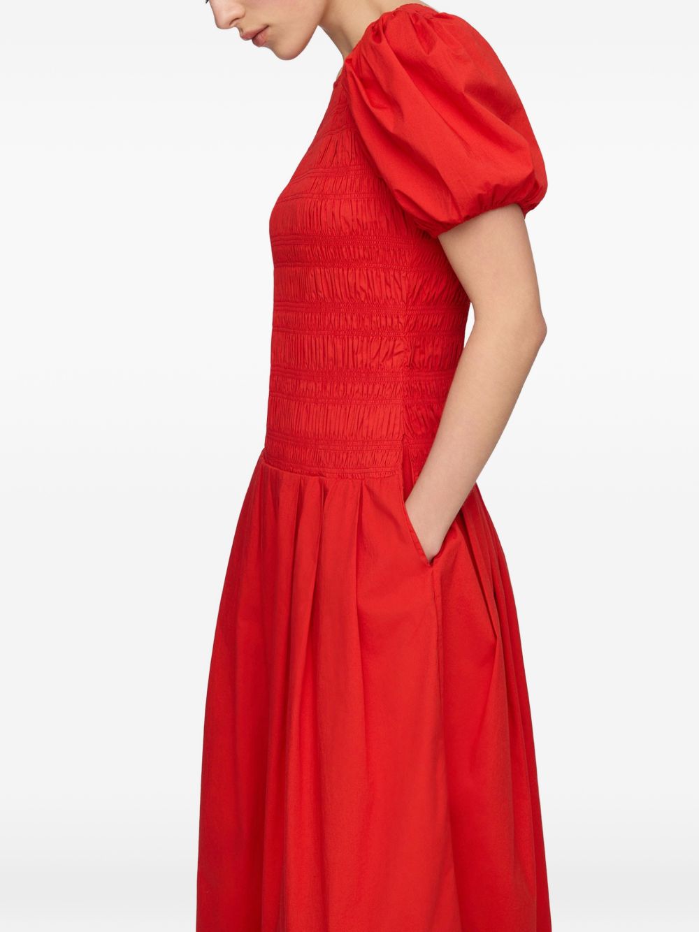 Ganni Women Organic Cotton Midi Dress GANNI