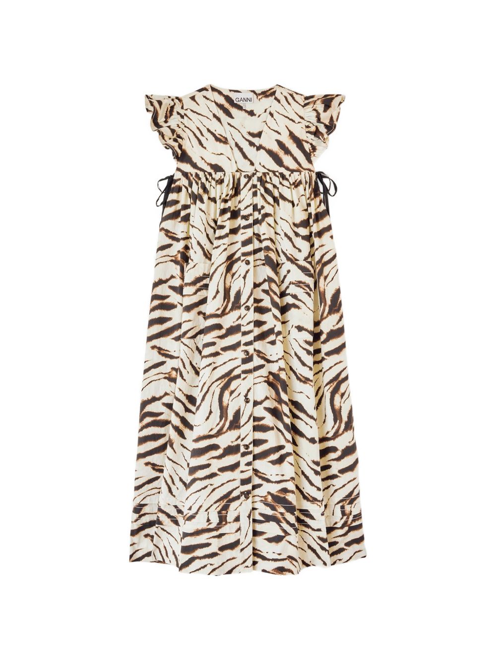 Ganni Women Organic Cotton Midi Dress GANNI