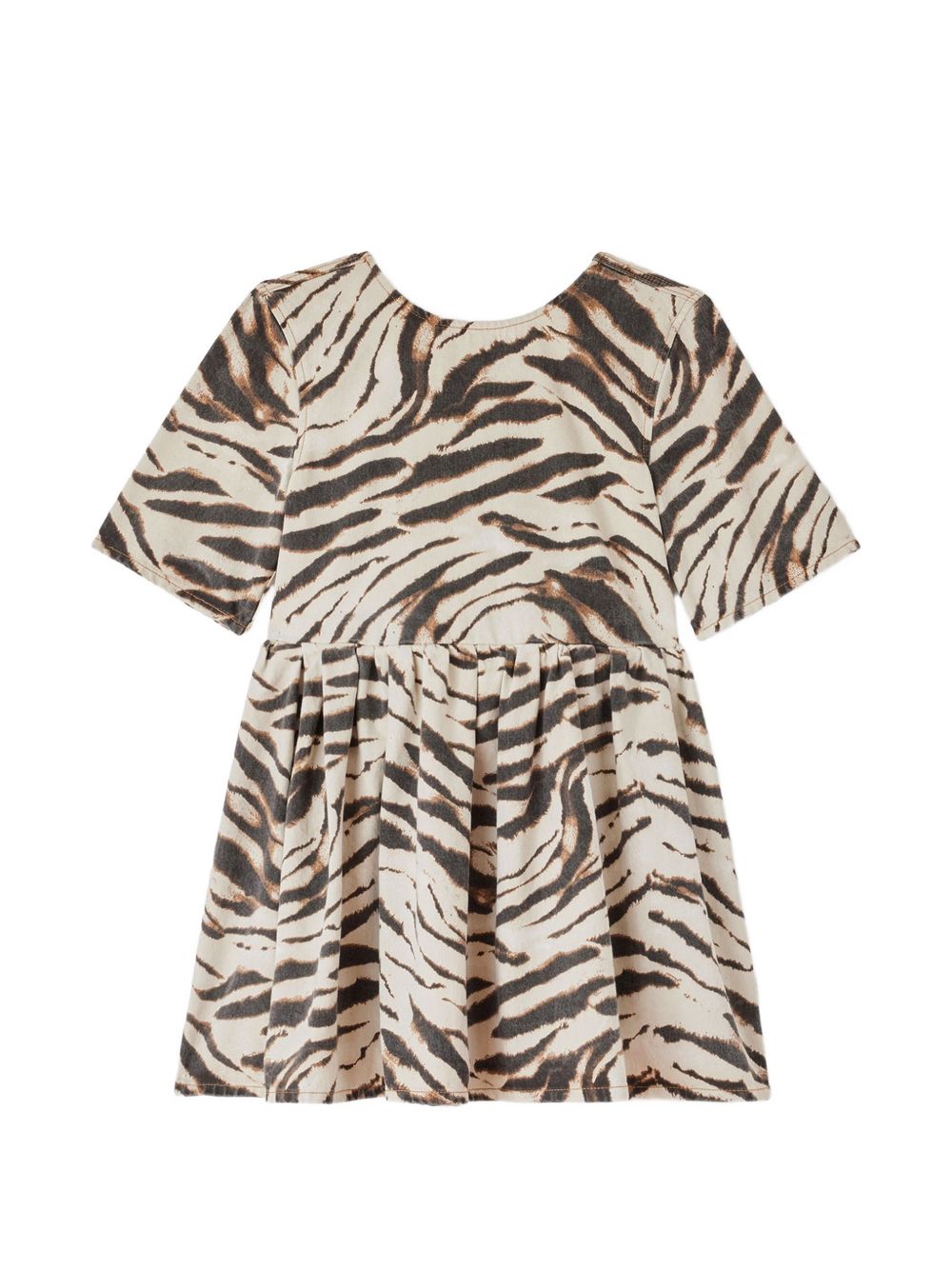 Ganni Women Zebra Print Cotton Mini Dress GANNI