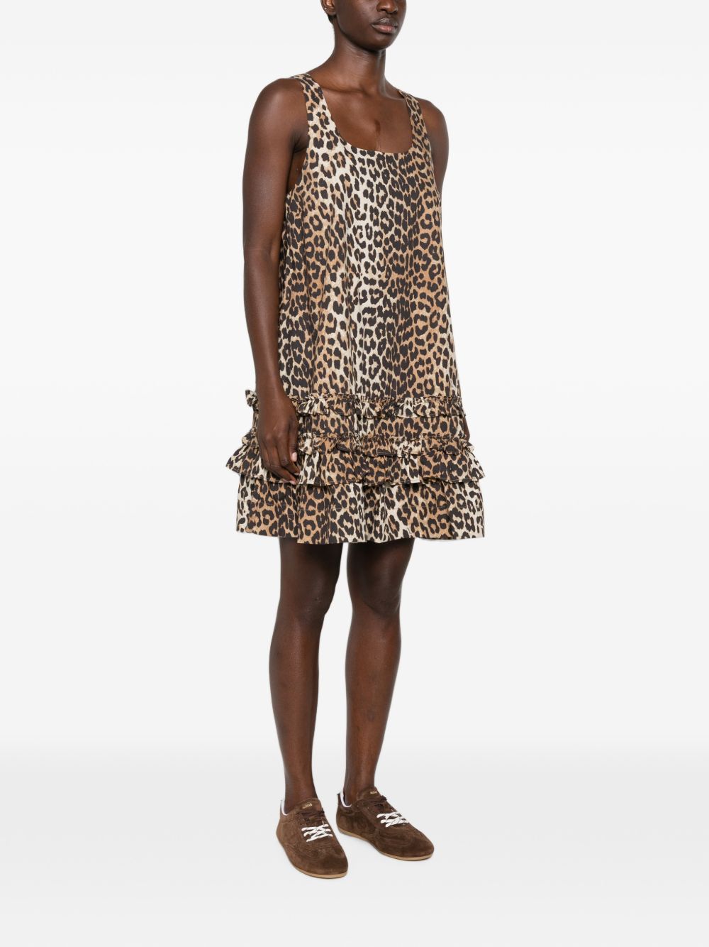 Ganni Women Organic Cotton Mini Dress GANNI