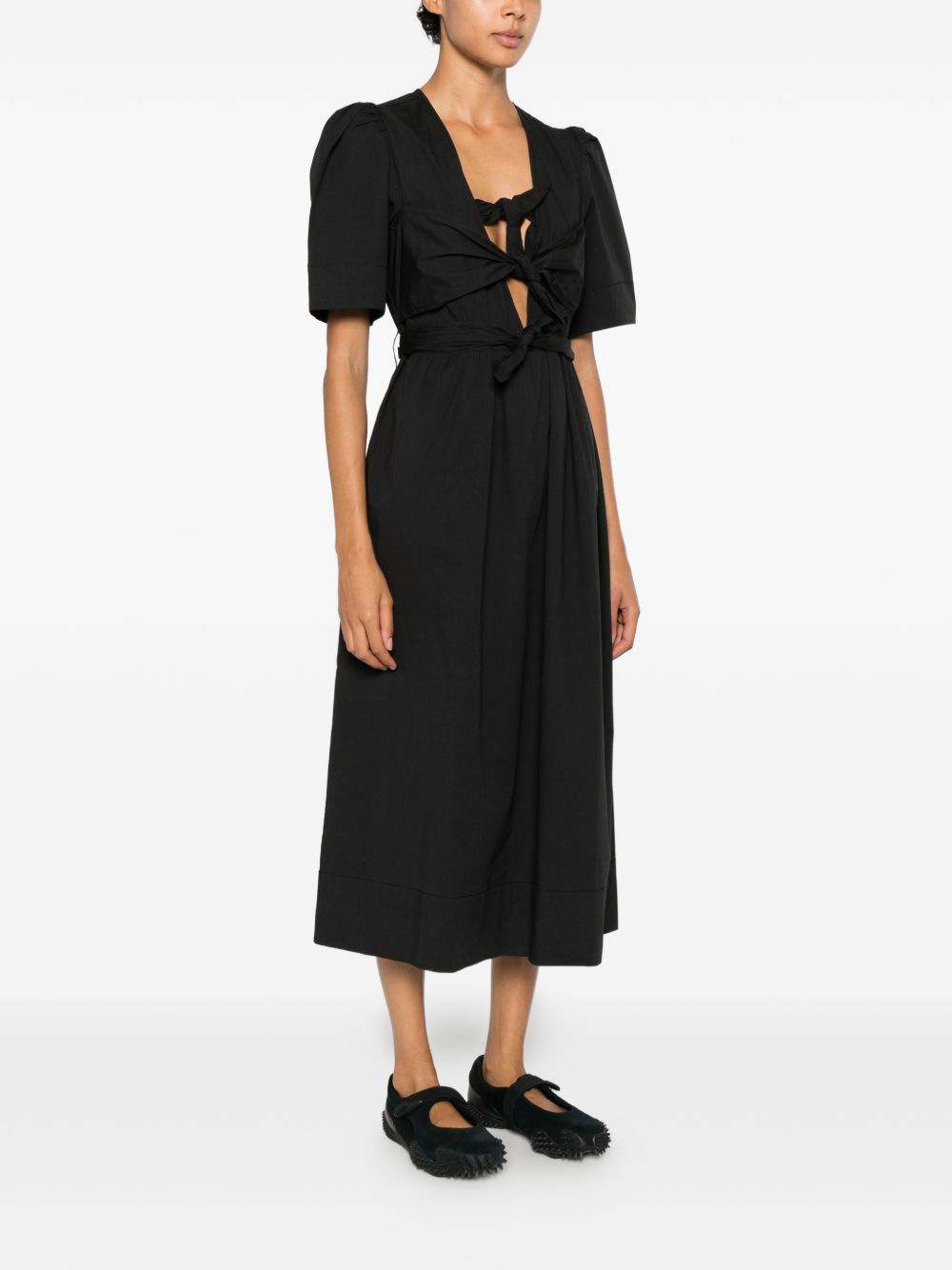 Ganni Women Organic Cotton Midi Dress GANNI
