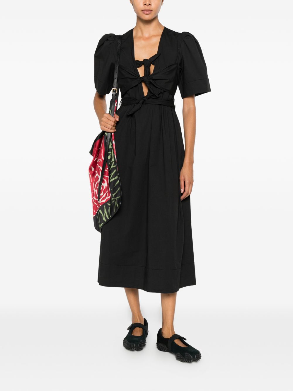 Ganni Women Organic Cotton Midi Dress GANNI