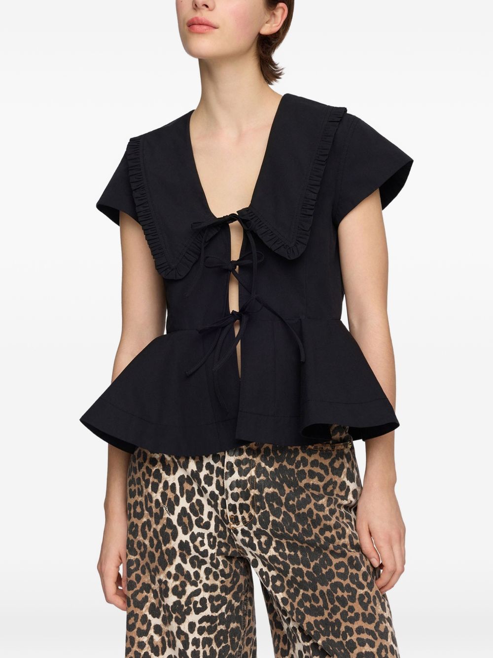Ganni Women Organic Cotton Top GANNI