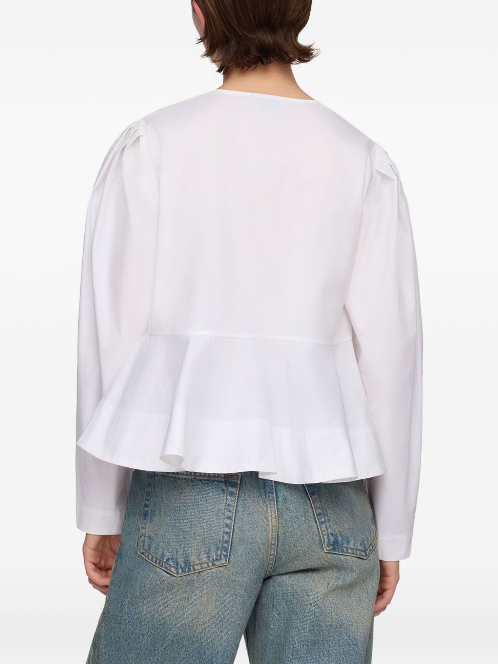 Ganni Women Organic Cotton Blouse GANNI