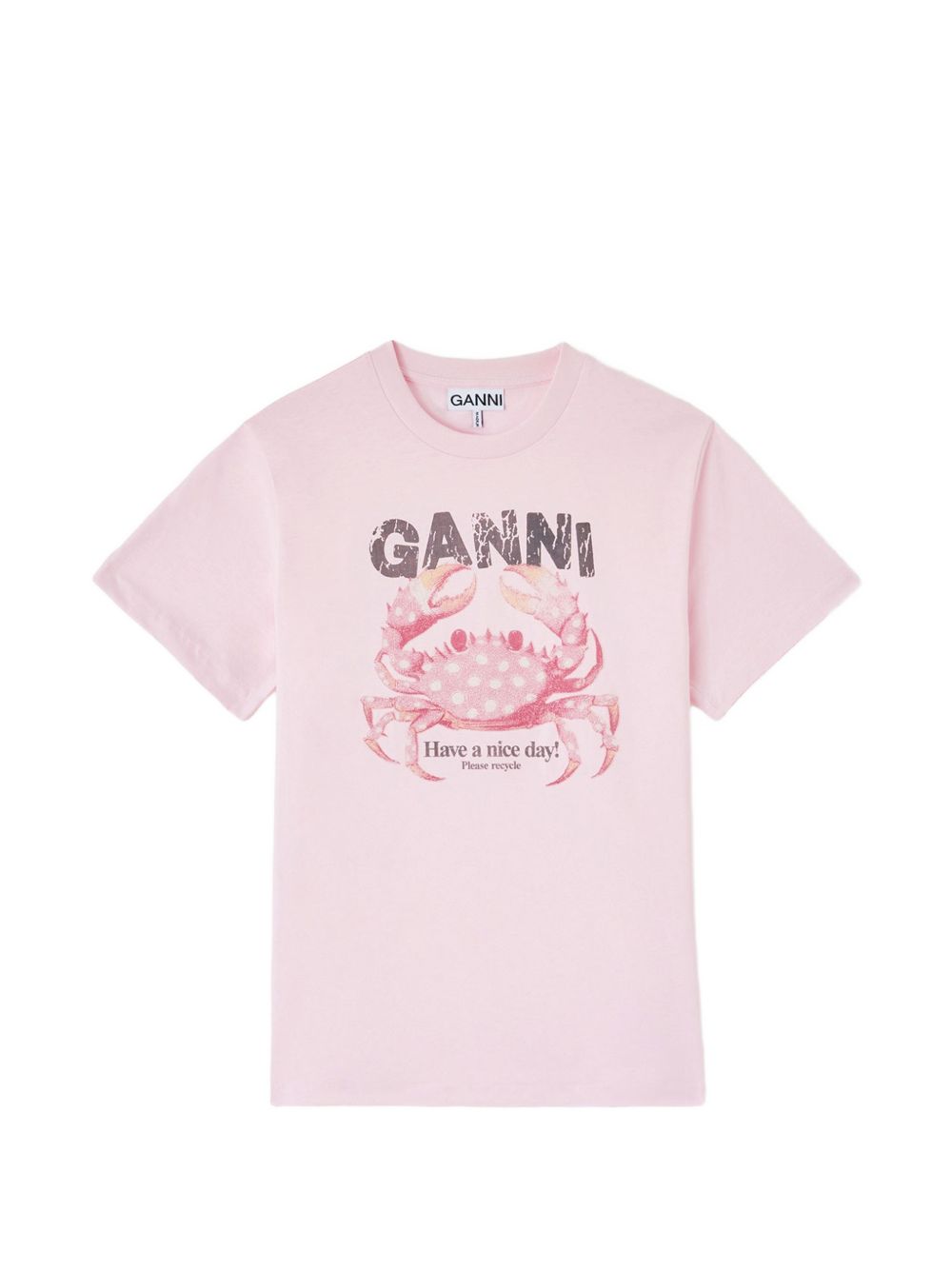 Ganni Women Printed Cotton T-Shirt GANNI
