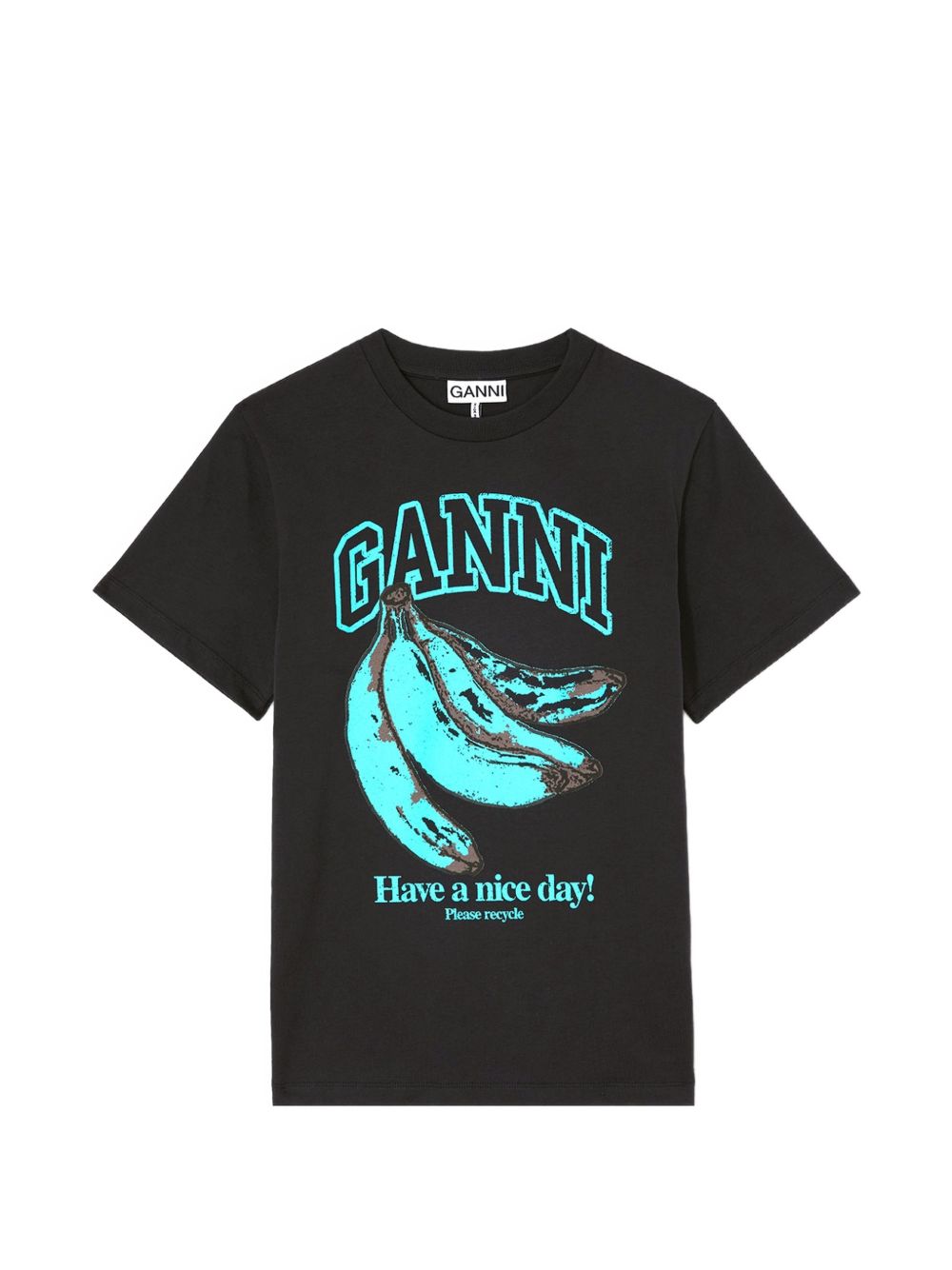 Ganni Women Printed Cotton T-Shirt GANNI