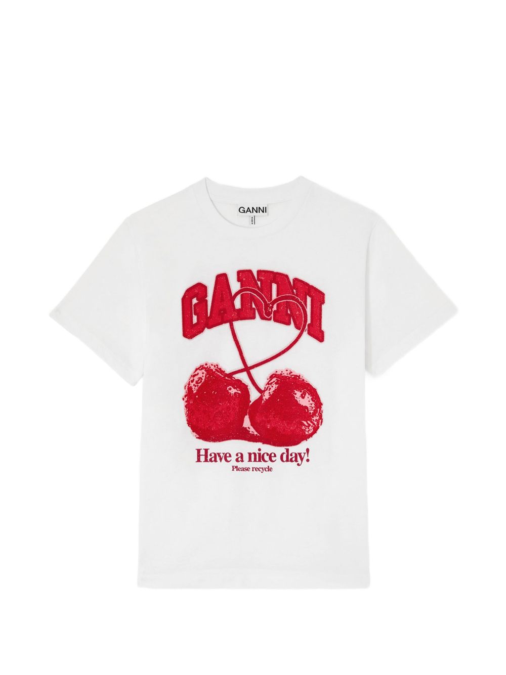 Ganni Women Printed Cotton T-Shirt GANNI