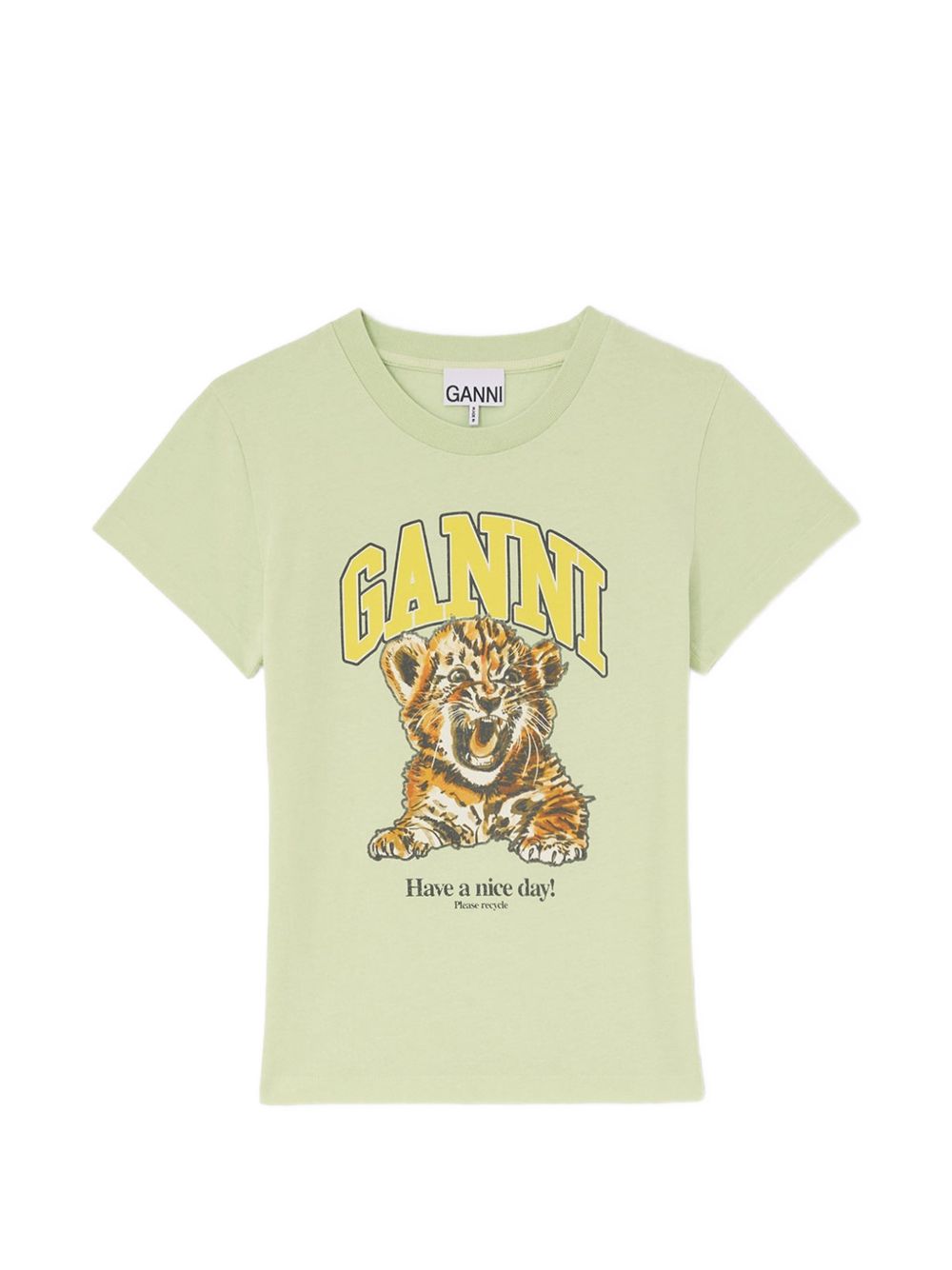Ganni Women Printed Cotton T-Shirt GANNI