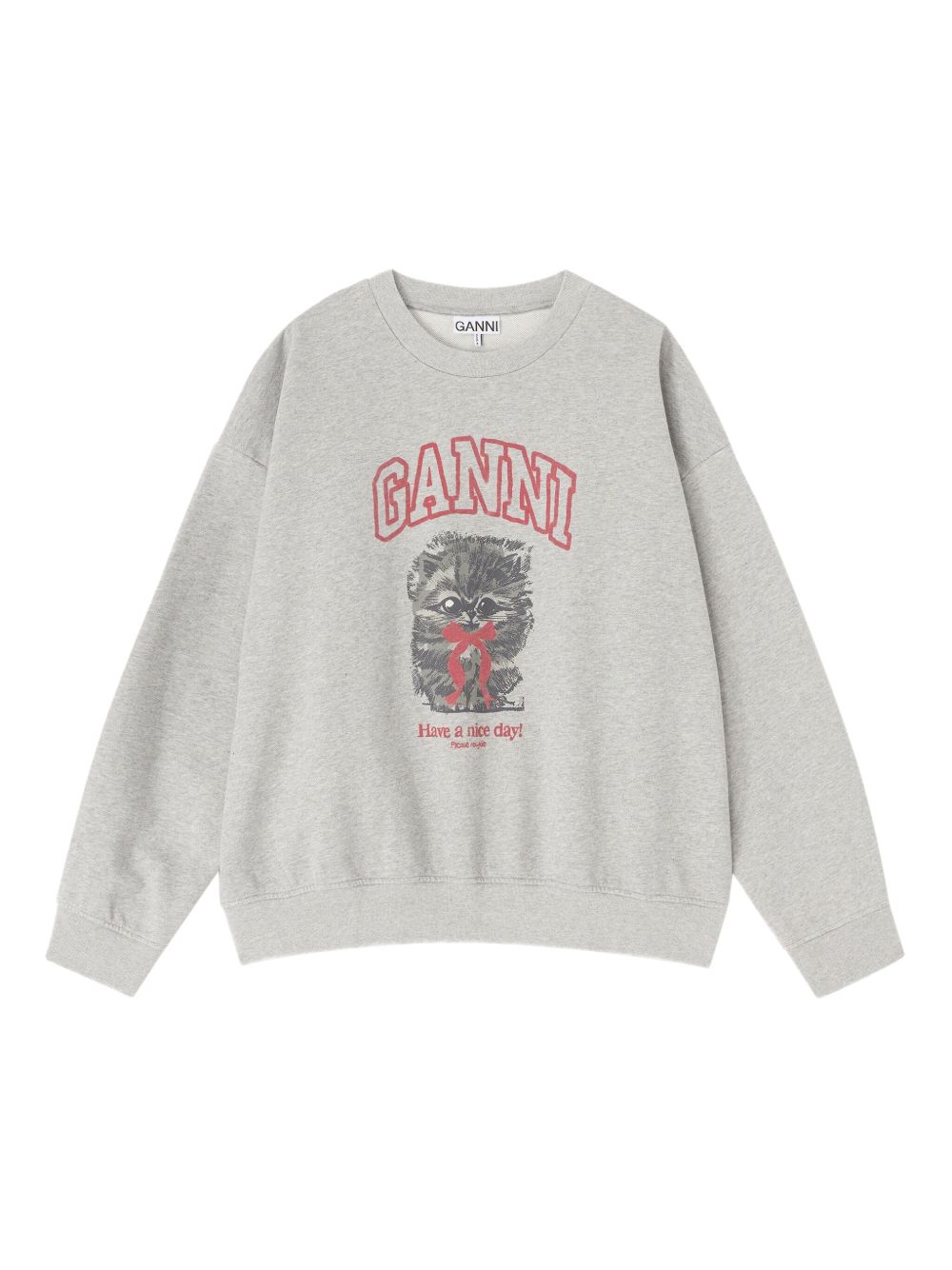 Ganni Women Margot Kitty Organic Cotton Sweatshirt GANNI