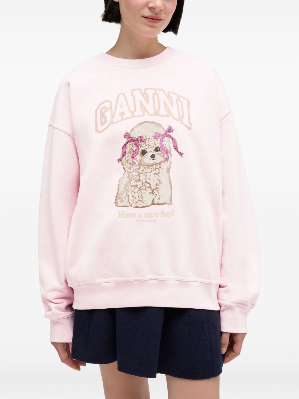Ganni Women Puddle Organic Cotton Sweater GANNI