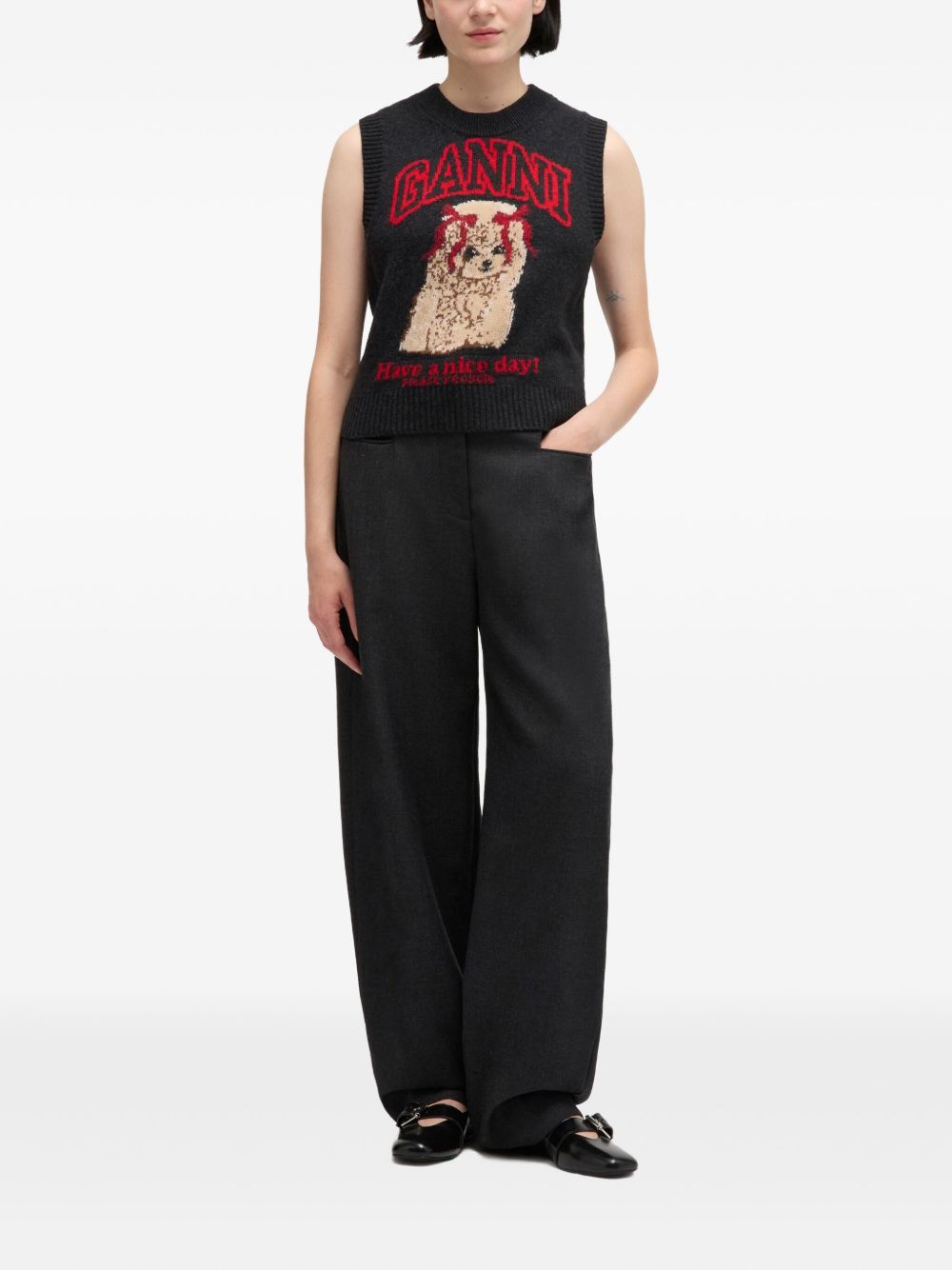 Ganni Women Wool Vest GANNI