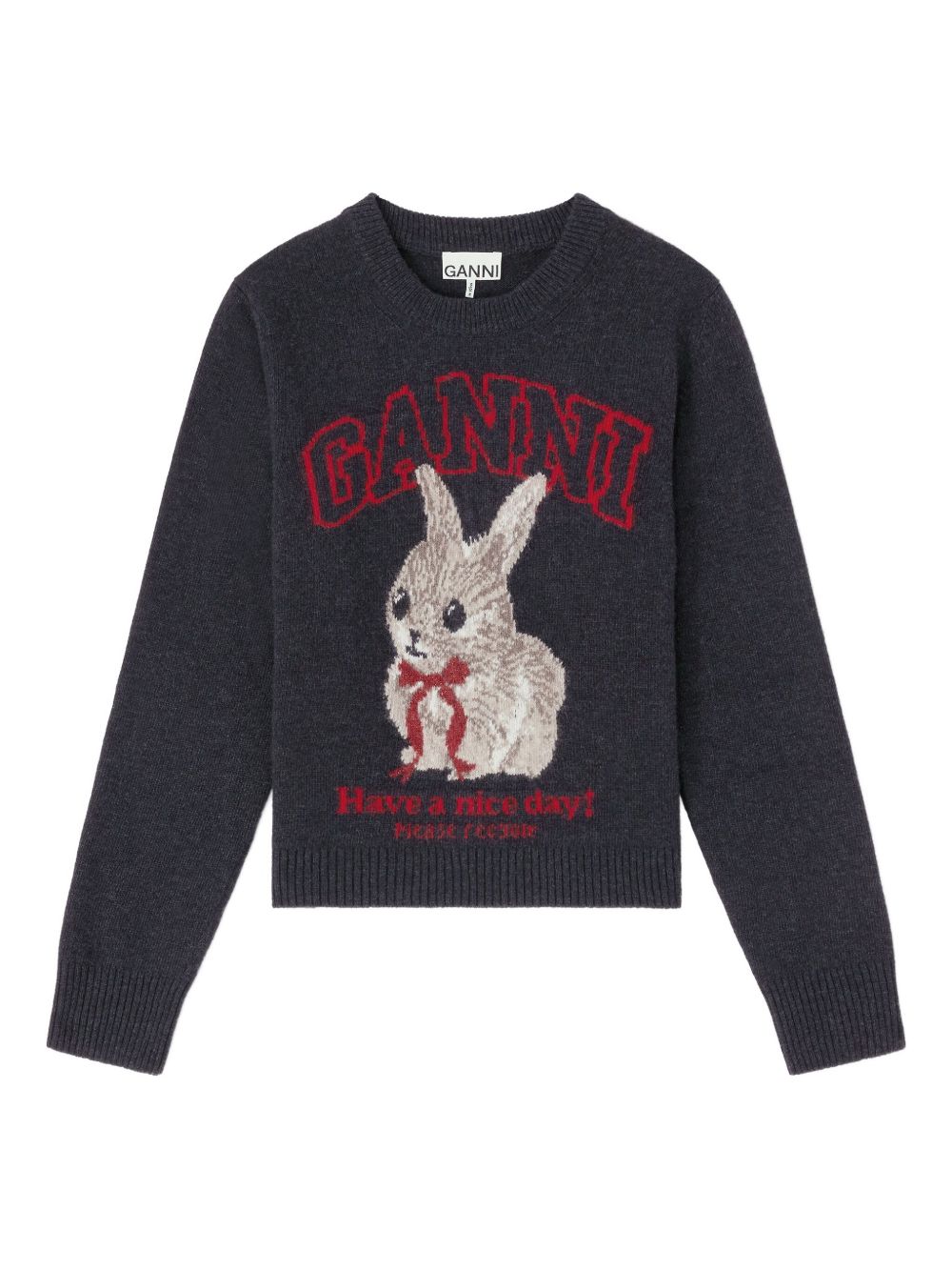 Ganni Women Wool Crewneck Sweater GANNI