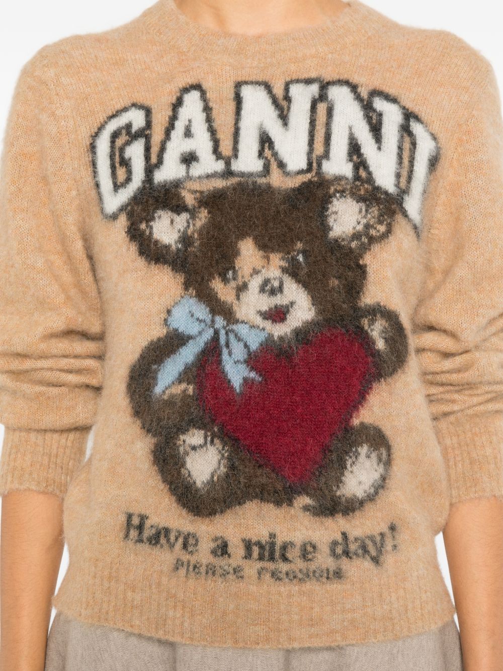 Ganni Women Wool Crewneck Sweater GANNI