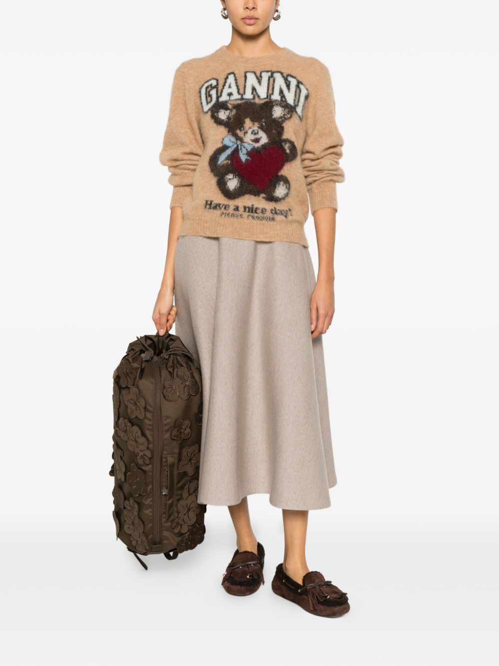 Ganni Women Wool Crewneck Sweater GANNI