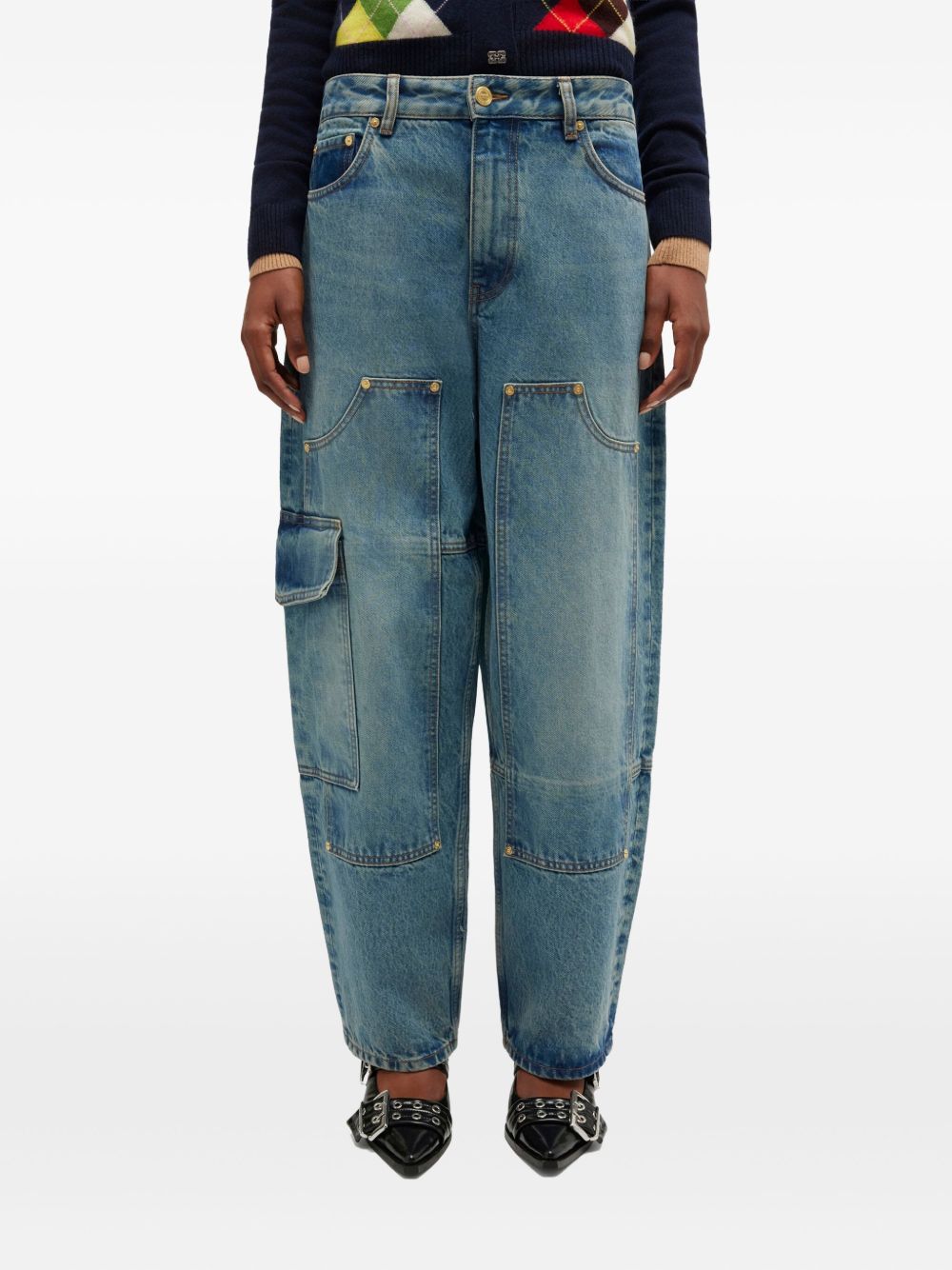 Ganni Women Denim Cotton Jeans GANNI