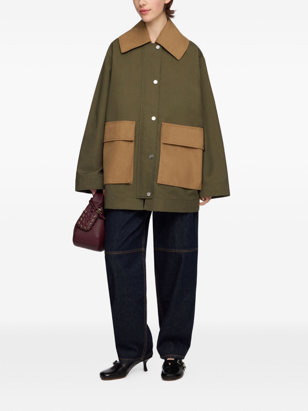 Ganni Women Organic Cotton Workwear Jacket GANNI