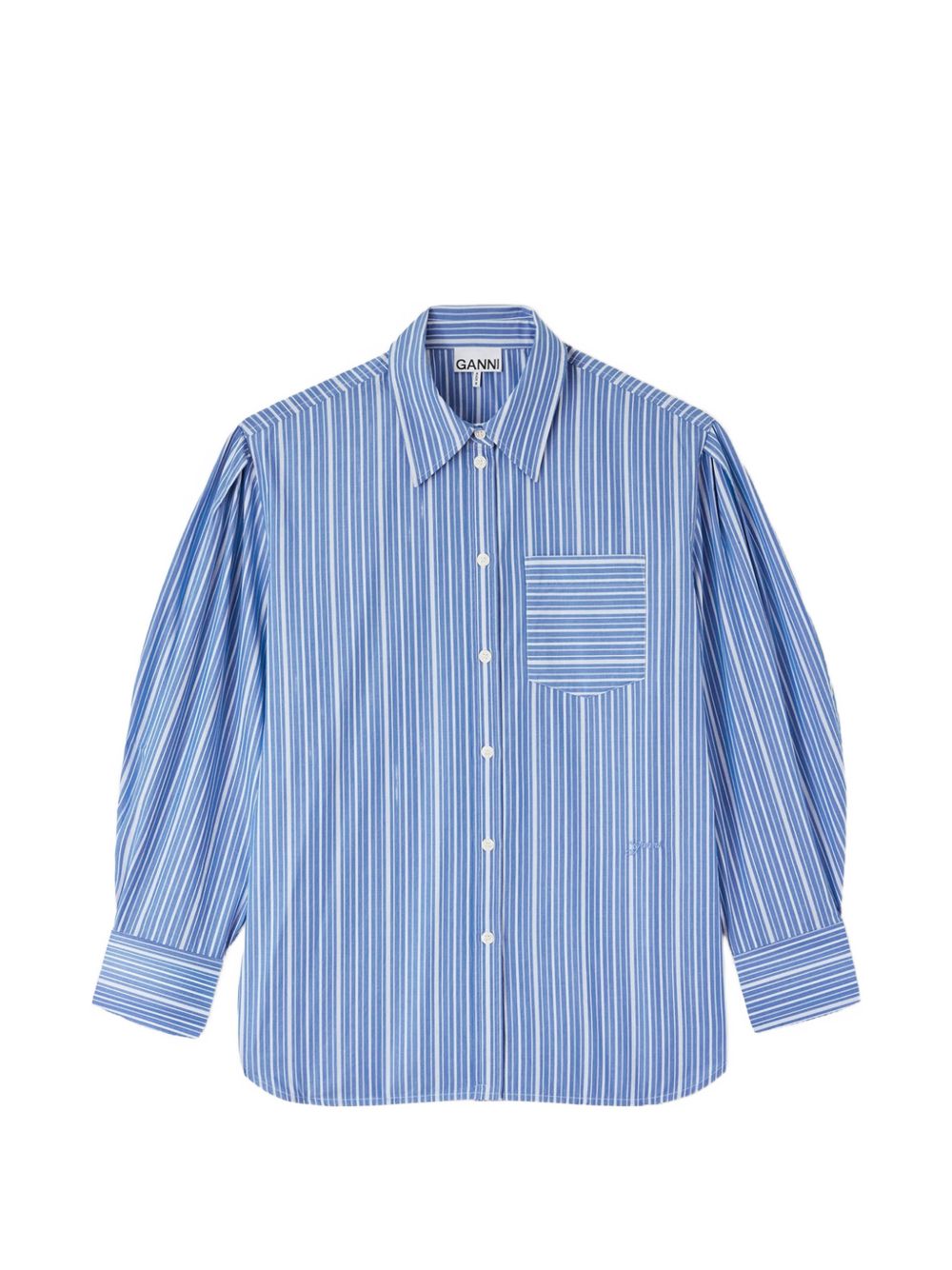 Ganni Women Striped Organic Cotton Shirt GANNI