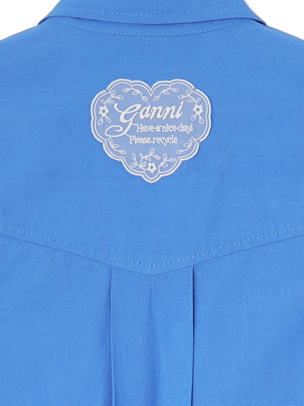 Ganni Women Organic Cotton Cropped Shirt GANNI