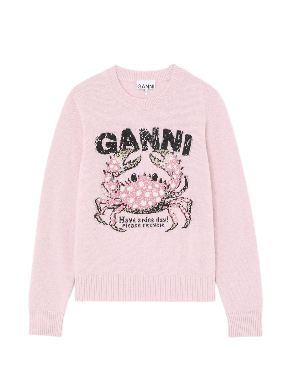 Ganni Women Wool Crewneck Sweater GANNI