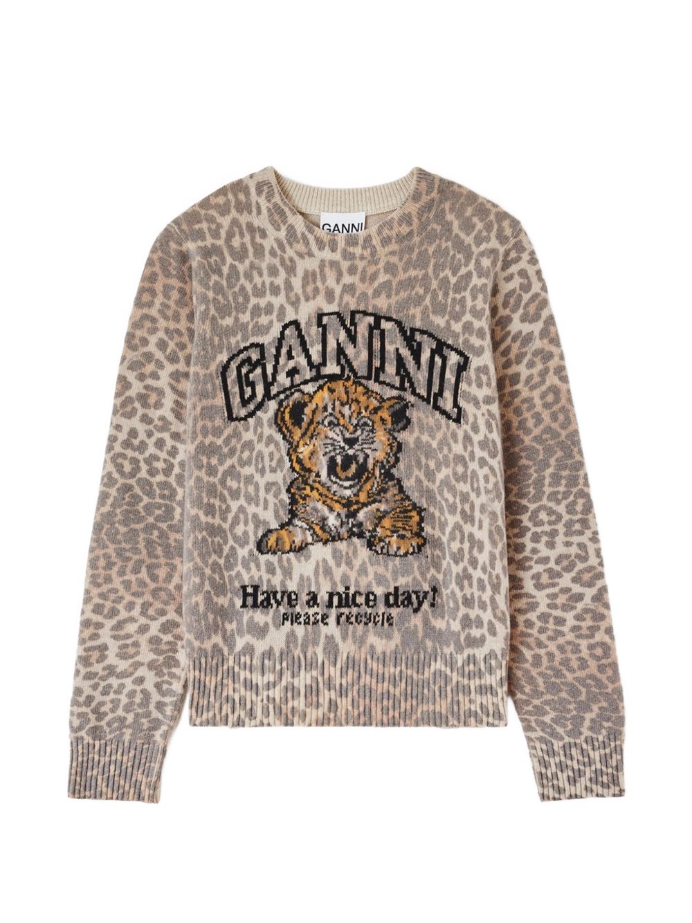 Ganni Women Wool Crewneck Sweater GANNI