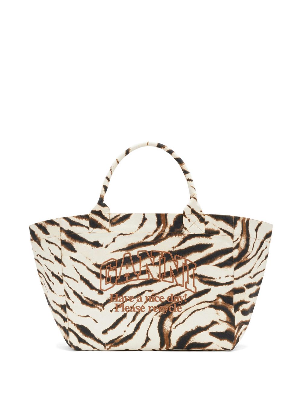 Ganni Women Xxl Canvas Tote Bag GANNI