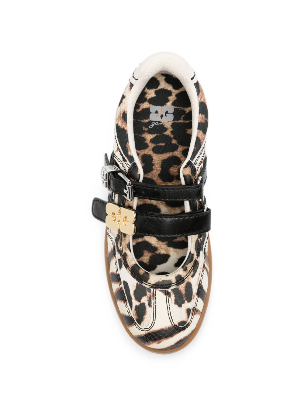 Ganni Women Zebra Print Ballet Flats GANNI