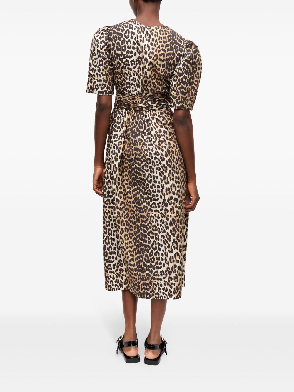 Ganni Women Organic Cotton Midi Dress GANNI