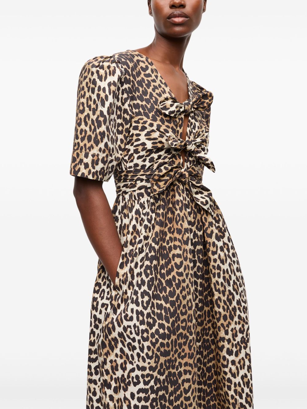 Ganni Women Organic Cotton Midi Dress GANNI