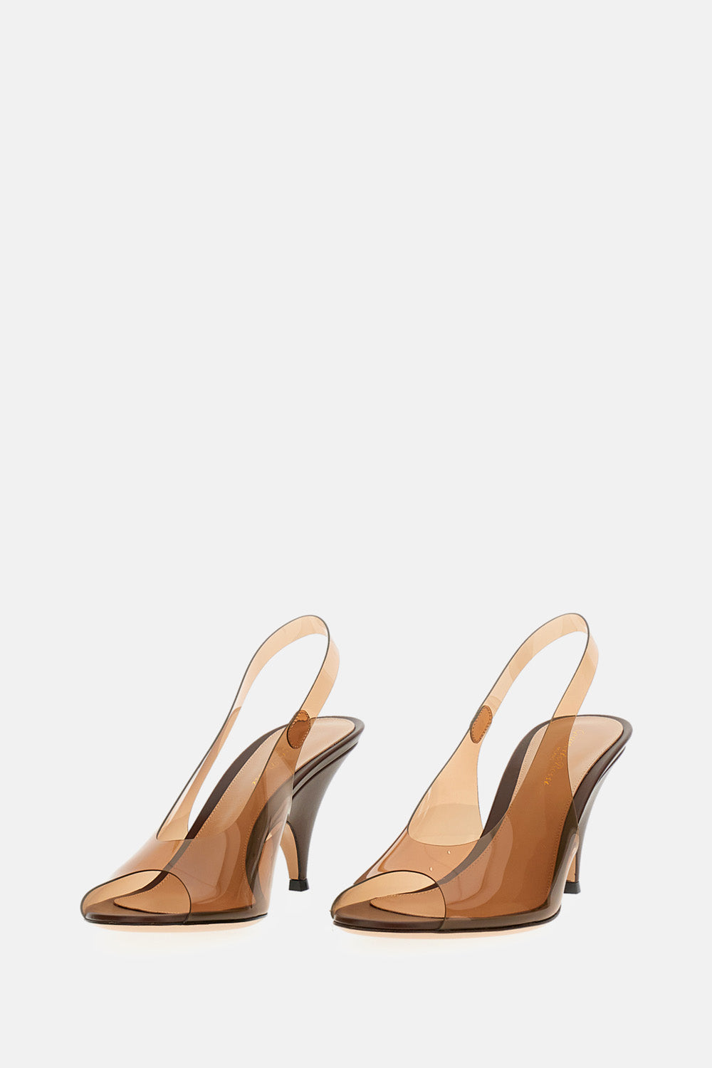 Gianvito Rossi Women Glass Vitello Open Toe Shoes GIANVITO ROSSI