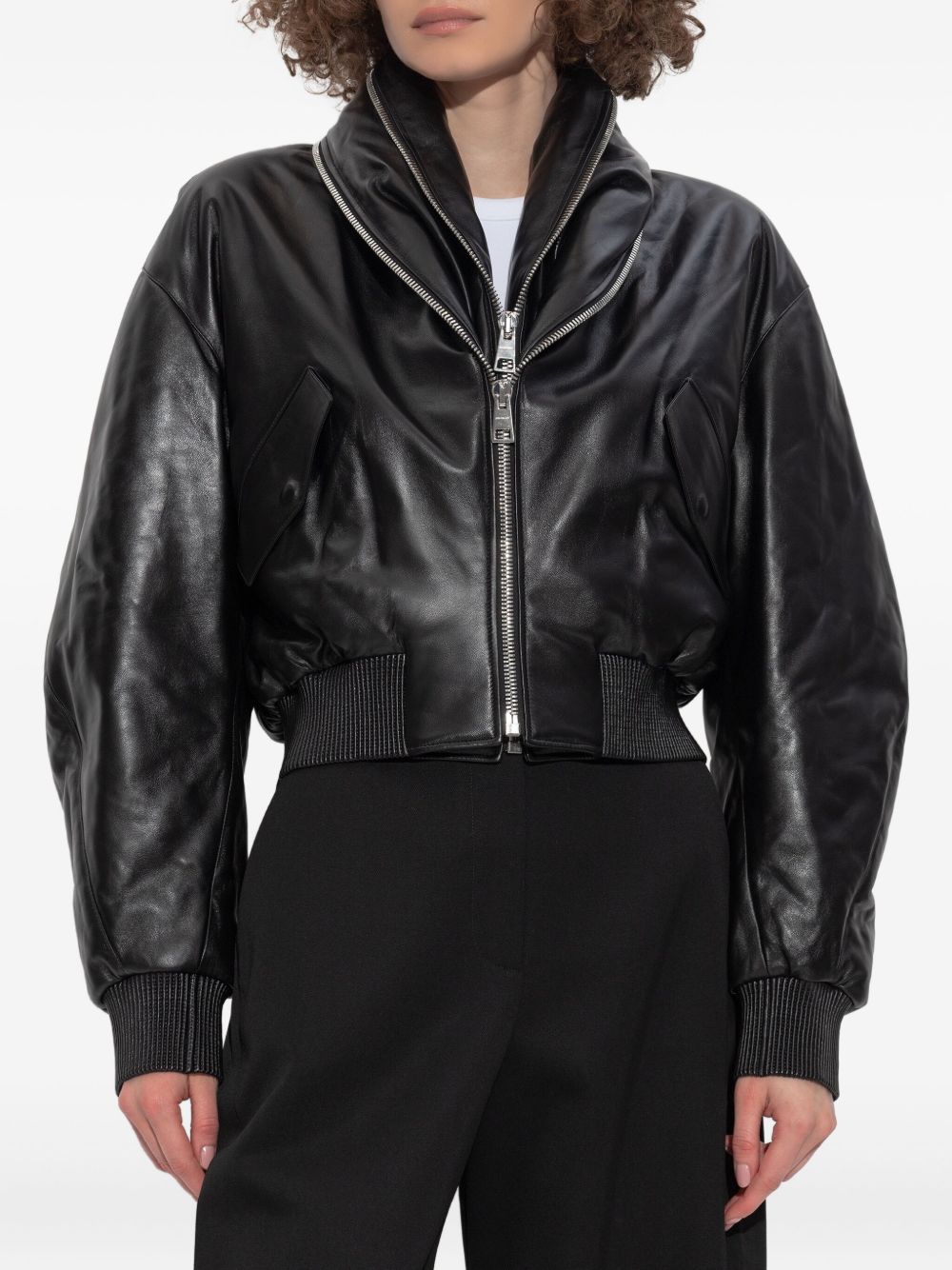 Givenchy Women Leather Bomber Jacket GIVENCHY