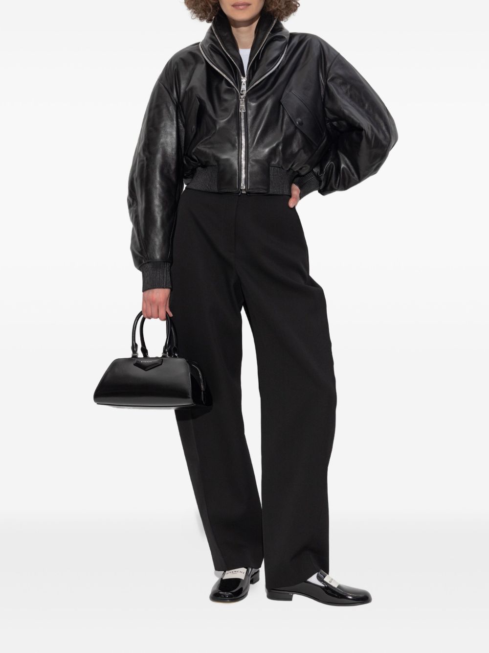 Givenchy Women Leather Bomber Jacket GIVENCHY