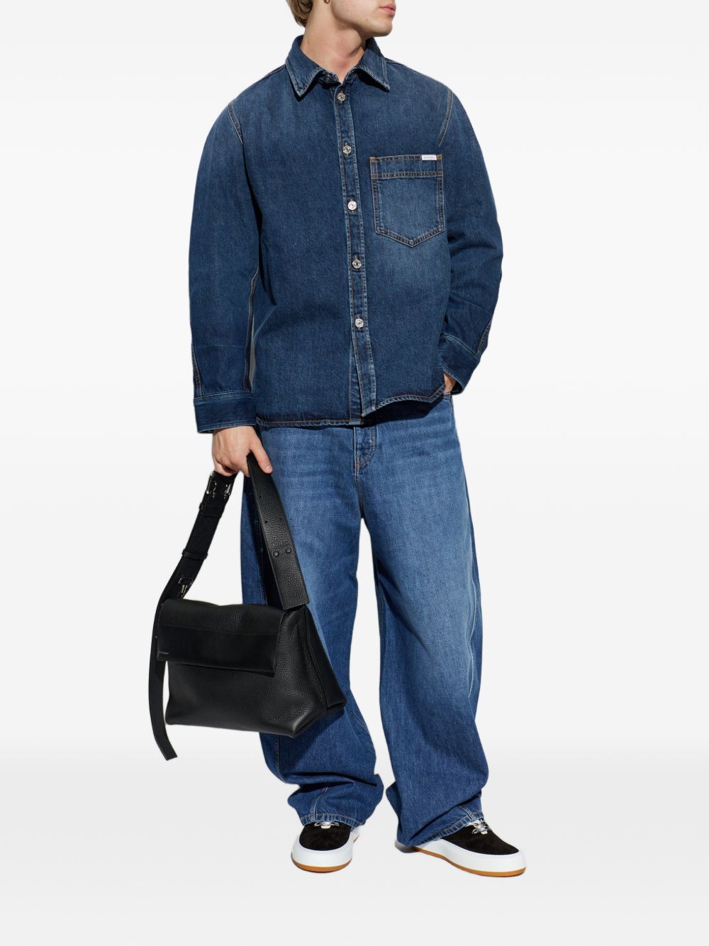 Givenchy Men Denim Cotton Shirt GIVENCHY