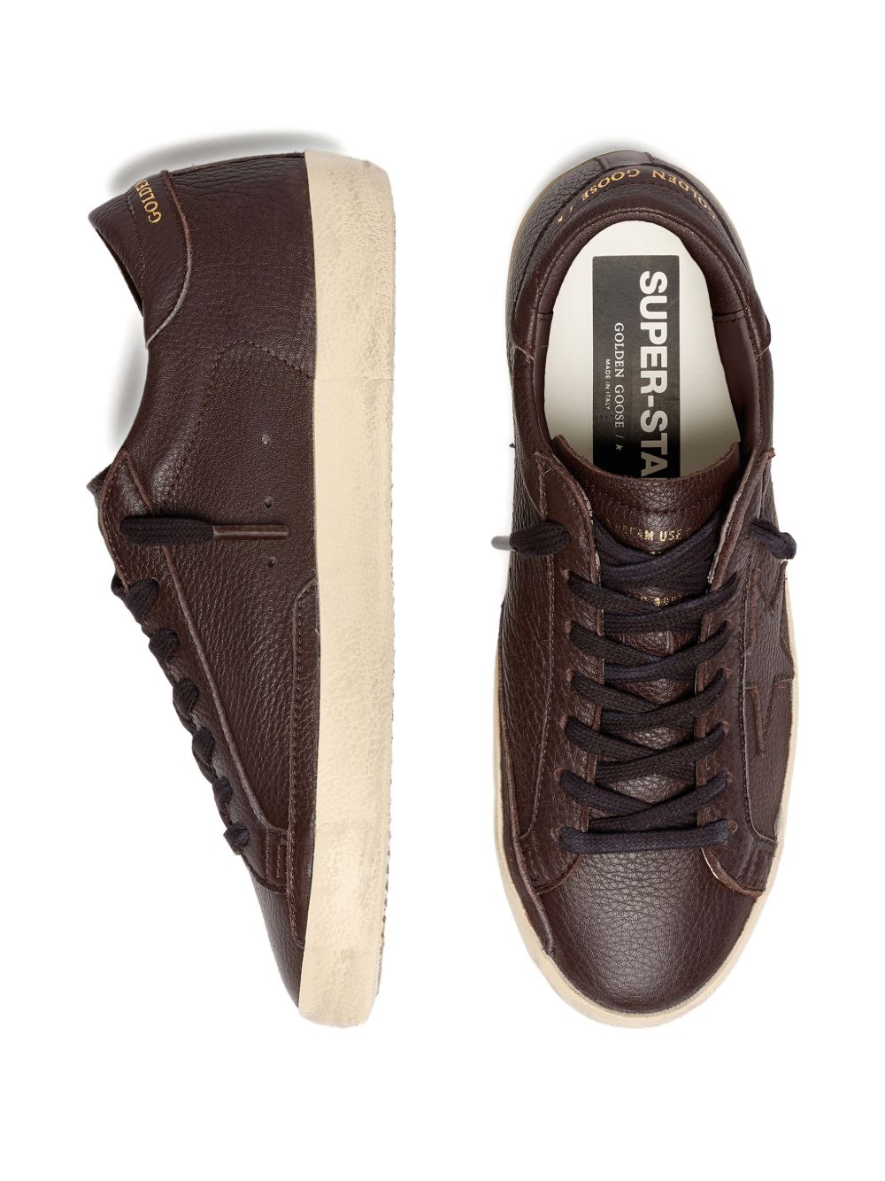 Golden Goose Men Super-Star Leather Sneakers GOLDEN GOOSE