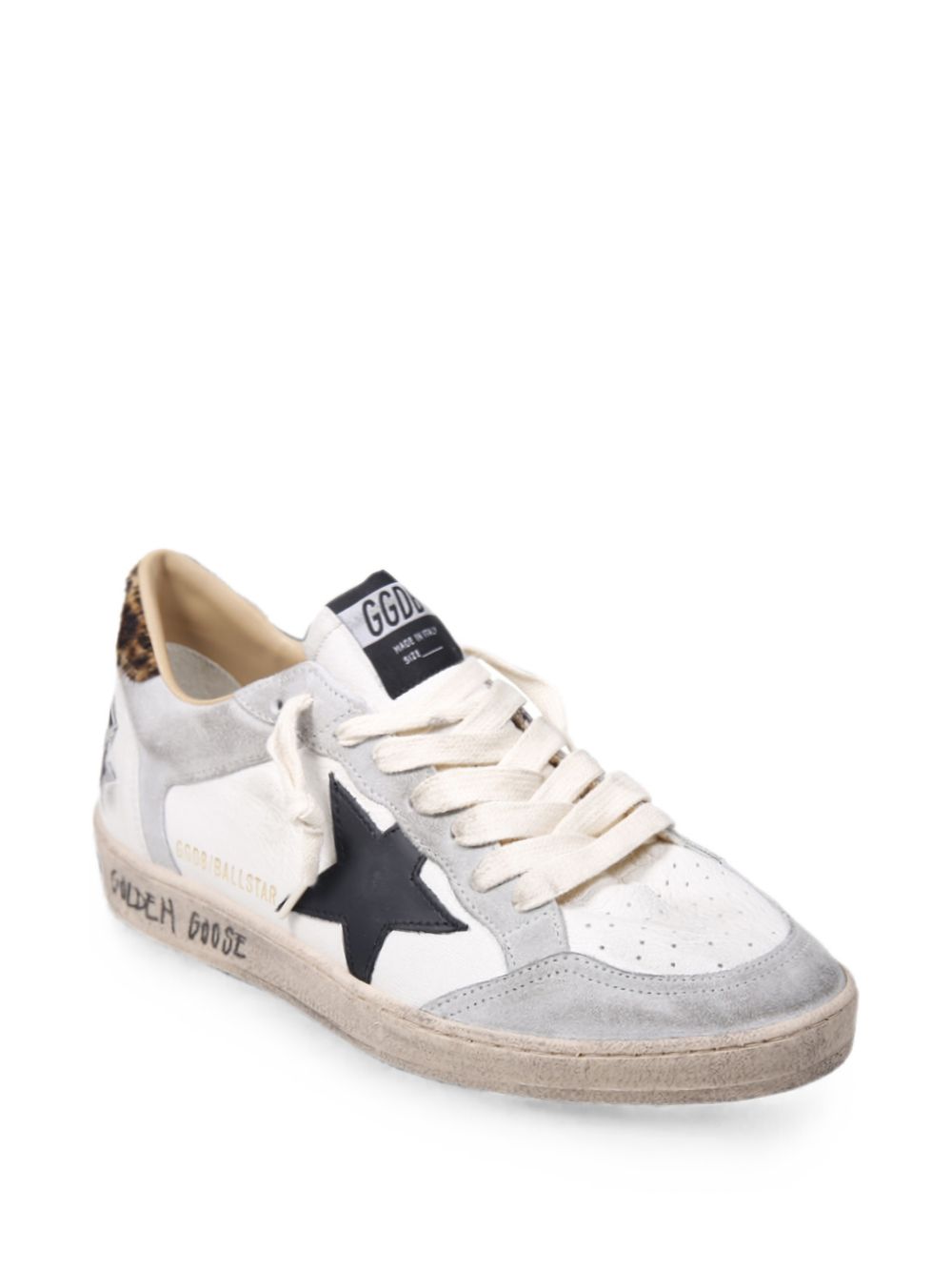 Golden Goose Men Ball Star Leather Sneakers