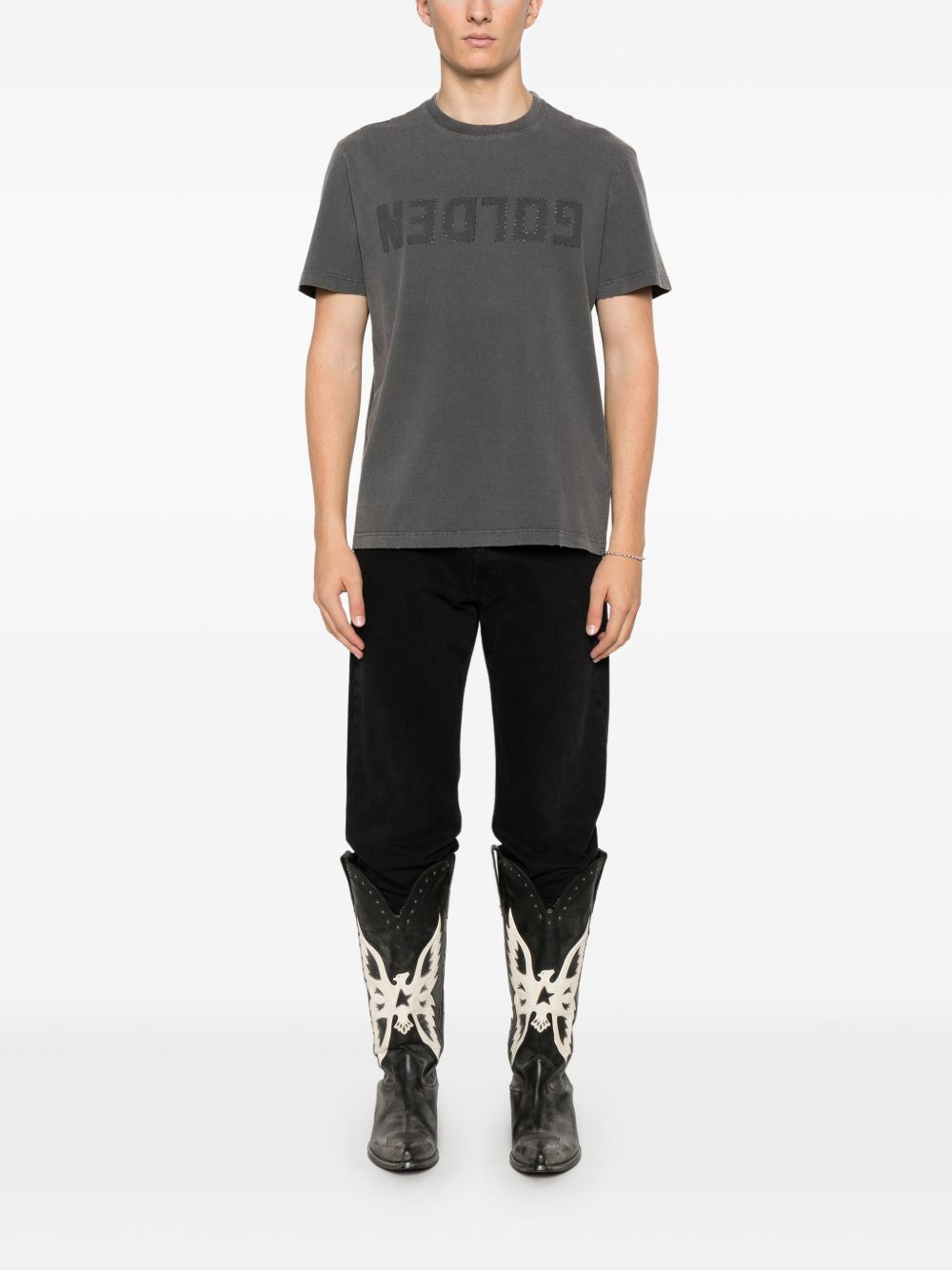 Golden Goose Men Logo Cotton T-Shirt GOLDEN GOOSE